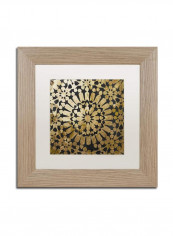 Moroccan Gold Ornate Frame Iii Wall Art Gold 11 x 11inch