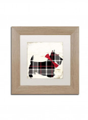 Scotty I Wooden Framed Wall Art Multicolour 11 x 11inch