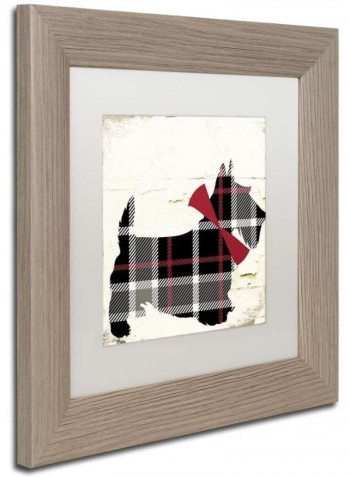 Scotty I Wooden Framed Wall Art Multicolour 11 x 11inch