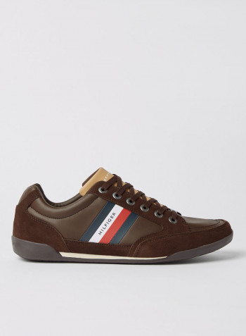 Signature Suede Mix Cupsole Sneakers Cocoa