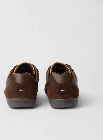 Signature Suede Mix Cupsole Sneakers Cocoa