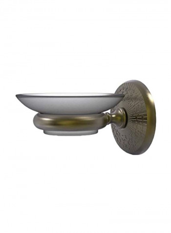 Monte Carlo Collection Wall Mounted Soap Dish Gold/White 4.5x5.5x2inch