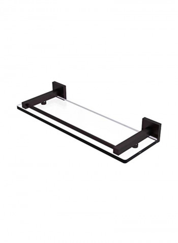 Montero Collection Gallery Rail Glass Shelf Clear/Brown 16inch