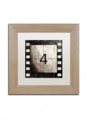 Vintage Countdown Iv Birch Frame Wall Art Multicolour 11 x 11inch