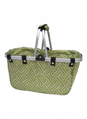 Interlock Collapsible Basket Green/Silver/Black 18x9.5x10inch