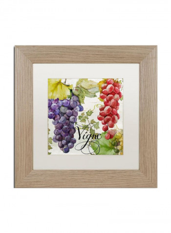 Wines Of Paris I Birch Frame Wall Art Multicolour 11 x 11inch