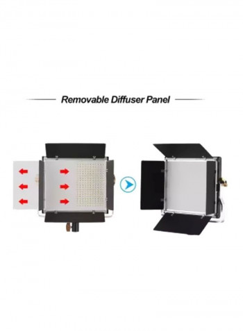 LED Photography Light With Barn Door 23.2x19.8cm Black/White