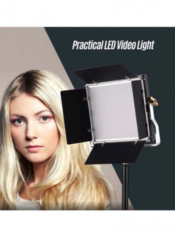 LED Photography Light With Barn Door 23.2x19.8cm Black/White