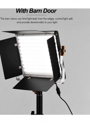 LED Photography Light With Barn Door 23.2x19.8cm Black/White