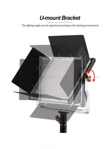 LED Photography Light With Barn Door 32.2x30.1x8cm White