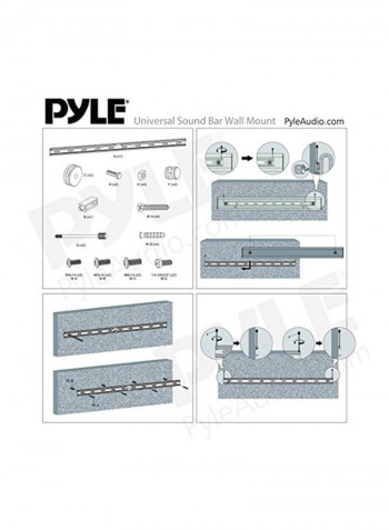 Wall Mount Soundbar Speaker Rack Silver