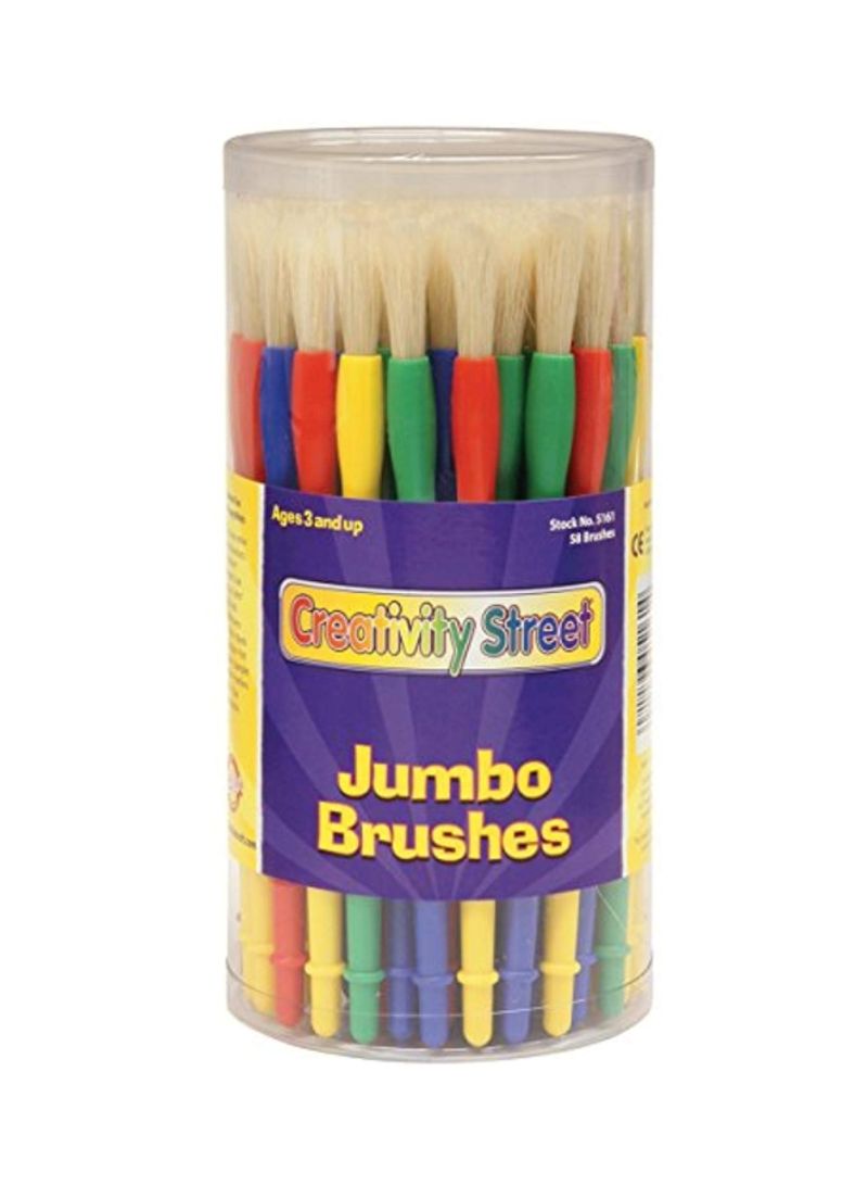 Pack Of 58 Jumbo Paint Brush Beige/Yellow/Red