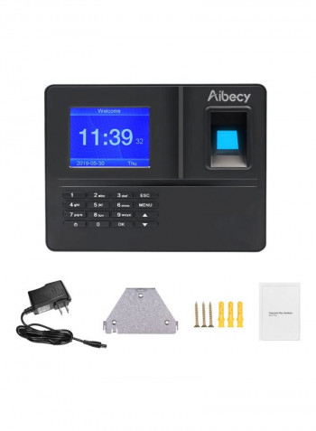 Biometric Attendance Fingerprint Machine Black