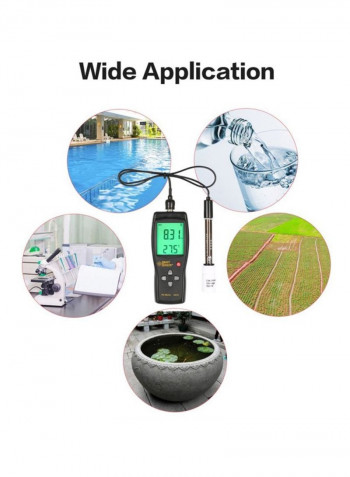 Smart Sensor Digital pH Meter Range Black 170x29x63mm