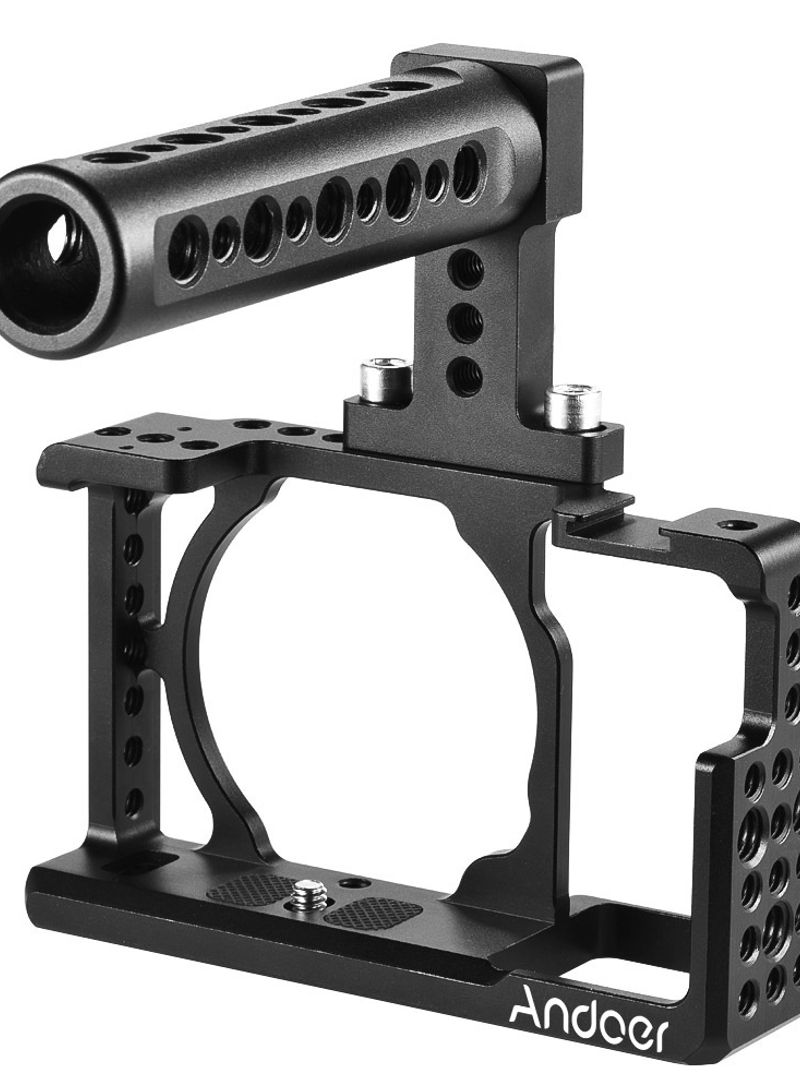 Protective Video Camera Cage and Top Handle Kit Black