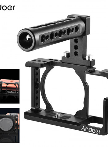 Protective Video Camera Cage and Top Handle Kit Black