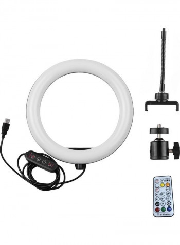 29-Mode RGB LED Ring Light with Phone Holder Ballhead Adapter Multicolour