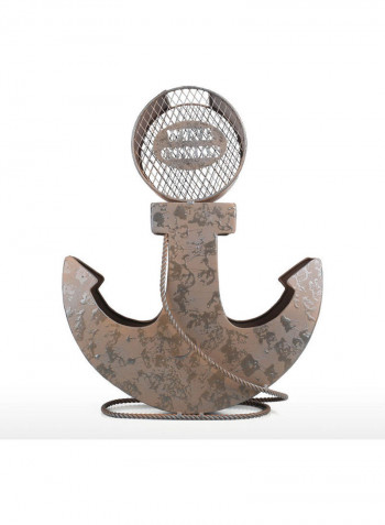 Anchor Shaped Wine Bottle Rack Coffee 42 x 35cm