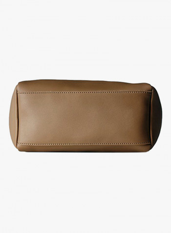 Polyester Blend Handbag LWHB02031BEIGE Brown