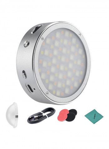 Mini RGB LED Video Light 7.5x2.3centimeter White