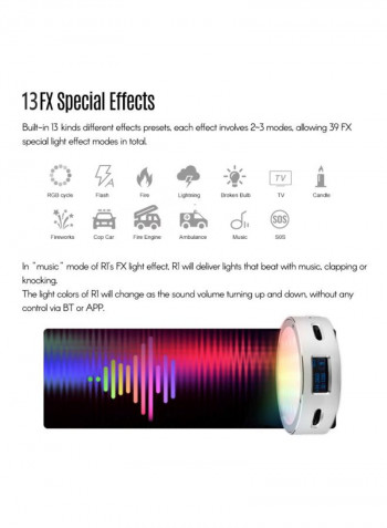Mini RGB LED Video Light 7.5x2.3centimeter White