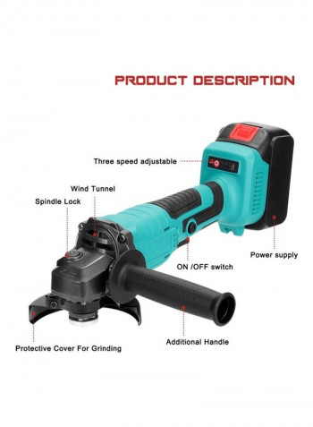 Portable Multifunctional Electric Angle Grinder Blue/Black/Red