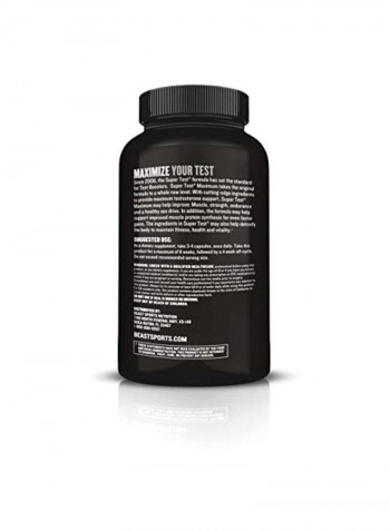 Super Test Maximum Testosterone Booster Dietary Supplement - 120 Capsules