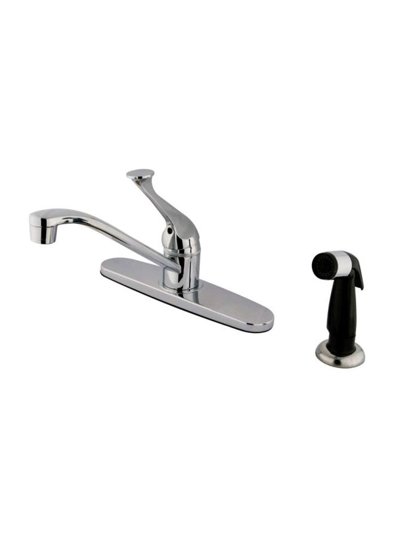 Chatham Single Lever Handle Kitchen Faucet With Side Sprayer Silver/Black 10x5.8x2.4inch