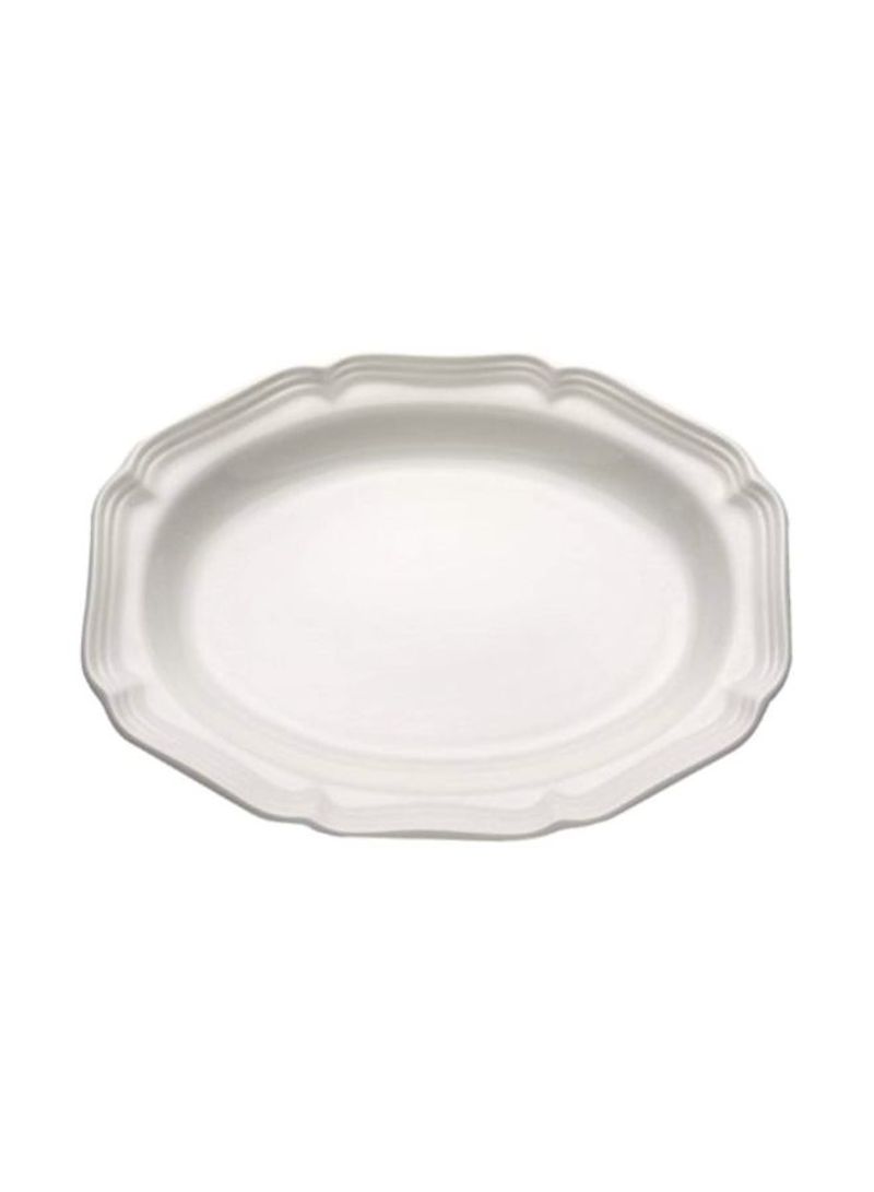 French Countryside Ironstone Oval Serving Platter White