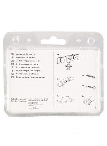 No.8 Sliding Door Fitting Multicolour 20millimeter