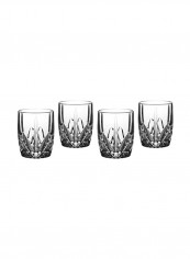 Set Of 4 Double Old Fashion Glasses Clear 12ounce