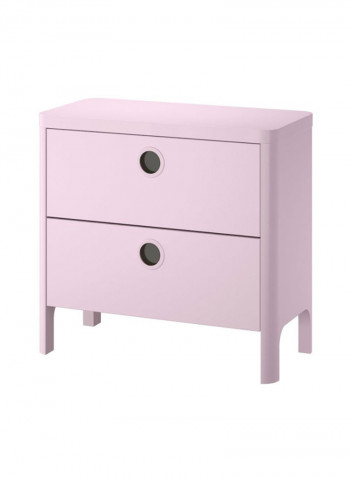 2-Drawer Chest Light Pink 80 x 75centimeter