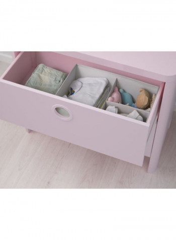 2-Drawer Chest Light Pink 80 x 75centimeter