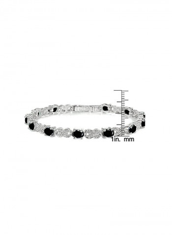 925 Sterling Silver Sapphire Studded Bracelet