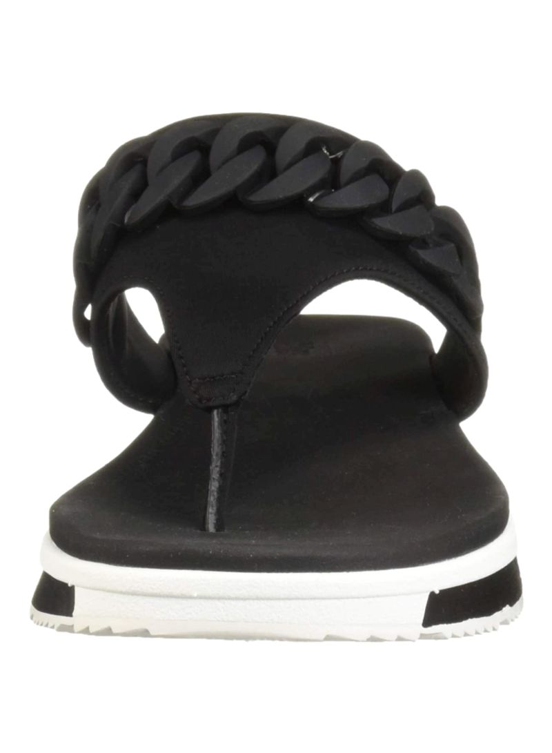 Heda Chain Thong Sandals Black