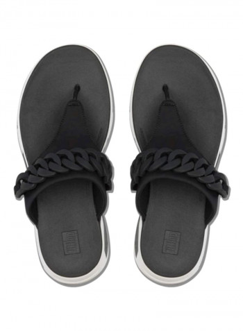 Heda Chain Thong Sandals Black