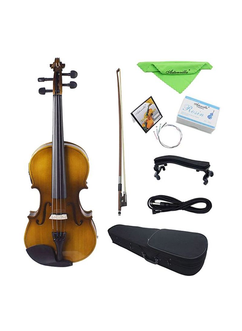 Acoustic EQ Electric Violin With Bow Hard Case