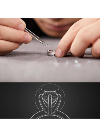 Crystal Quartz Wrist  Watch Silver