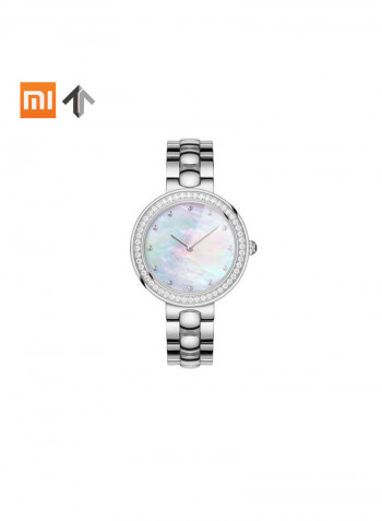 Crystal Quartz Wrist  Watch Silver