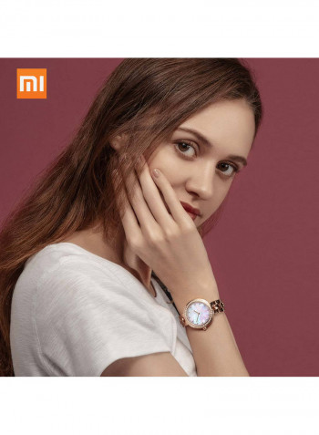 Crystal Quartz Wrist  Watch Silver