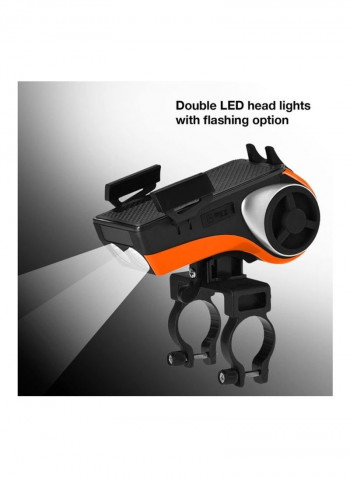 Zoom Tube Bicycle Bluetooth Speaker Phone Mount And Headlights 19.69cm