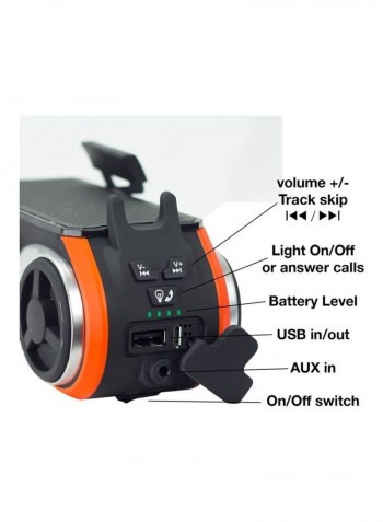 Zoom Tube Bicycle Bluetooth Speaker Phone Mount And Headlights 19.69cm