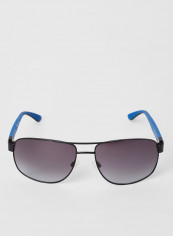 Men's Full-Rim Metal Rectangle Sunglasses - Lens Size: 60 mm