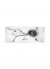 Nest And Branch Ii Love Artwork Canvas Wall Art Black/White 10 x 24inch