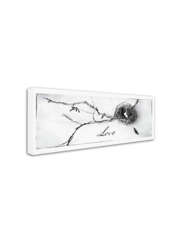 Nest And Branch Ii Love Artwork Canvas Wall Art Black/White 10 x 24inch