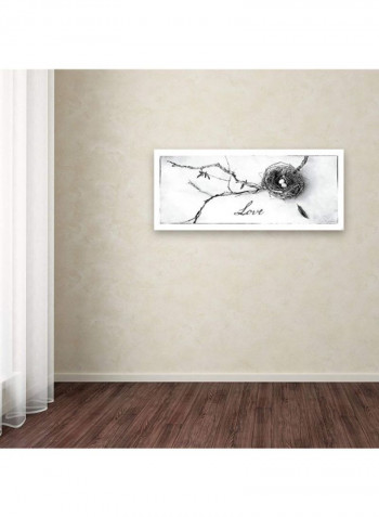 Nest And Branch Ii Love Artwork Canvas Wall Art Black/White 10 x 24inch