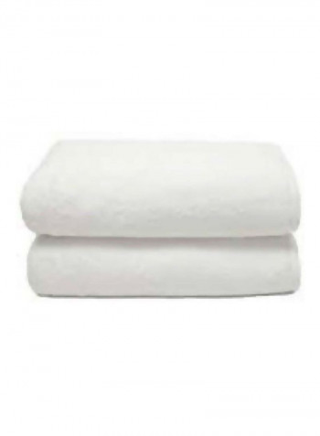 2-Piece Bath Sheet Set White 35x70inch