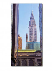 Chrysler Building Canvas Wall Art Multicolour 12 x 24inch