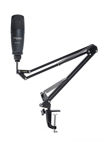 Pod Pack 1 - USB Microphone with Broadcast Stand and Cable PODPACK1 Black