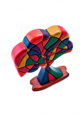 Tree Of Life Sculpture Pink/Blue/Green 6.5x8x2inch